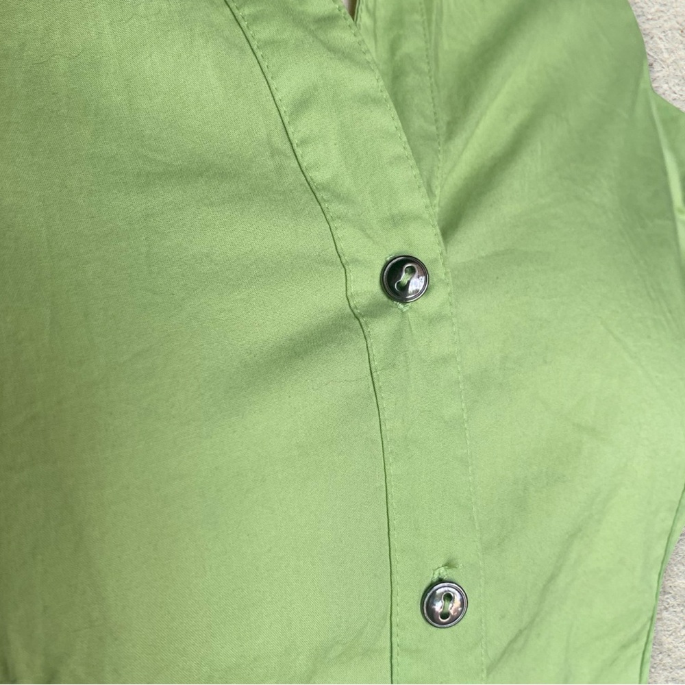 Talbots Light Green Short Sleeve Button Up Top - Picture 2 of 6